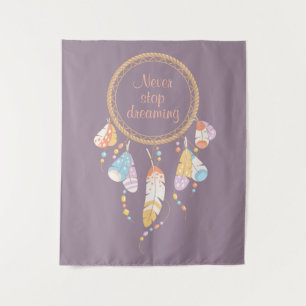 Tapete De Parede Tribal Dreamcatcher Boho Cote Roxo