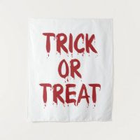 Trick ou Trate o texto do sangue vermelho assustad