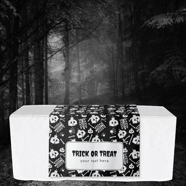Tapete De Parede Trick ou Treat Halloween Mesa Hang Banner (Trick or Treat Halloween Table Hanging Banner Tapestry)