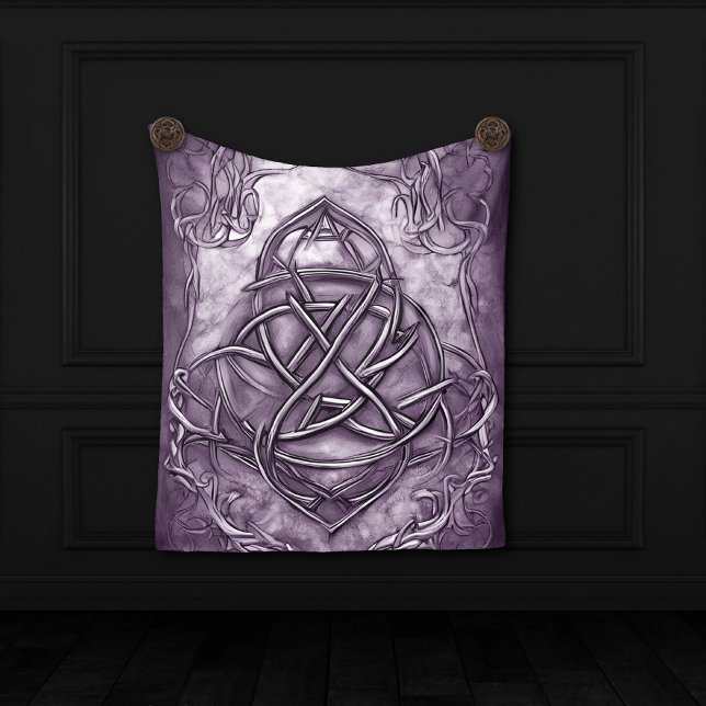 Tapete De Parede Triquetra Trinity Knot Purple Faux Metal (Criador carregado)