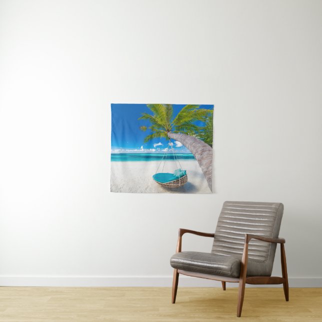 Tapete De Parede Tropical Beaches | Tropical Landscape Beach Swing (In Situ (Horizontal))