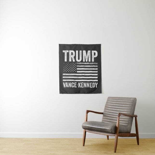 Tapete De Parede Trump Vance Kennedy Election 2024 American Flag (In Situ)