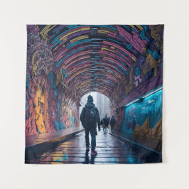 Tapete De Parede Túnel De grafite De Arte