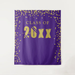 Tapete De Parede TURMA DE 20XX Confetes Dourados Fundo de Foto Roxo