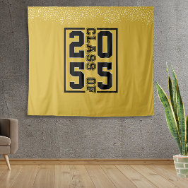 Tapete De Parede Turma de Graduação Dourada de Tipografia Esportiva