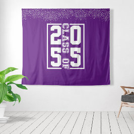Tapete De Parede Turma de Graduação Roxo Branco de Tipografia Espor