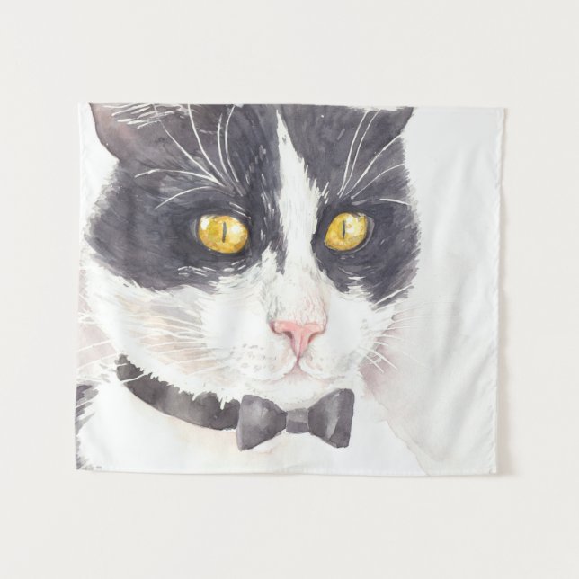 Tapete De Parede Tuxedo cat (Frente (Horizontal))
