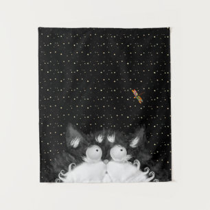 Tapete De Parede Tuxedo Cat Surpreendido por Dragonfly
