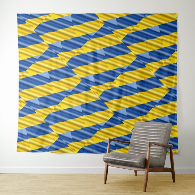 Tapete De Parede Ucrânia azul e amarela inspira paz anti-guerra (In Situ (Horizontal))