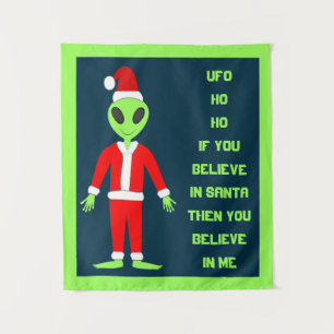 Tapete De Parede UFO Ho Pai alienígena Natal Personalizado