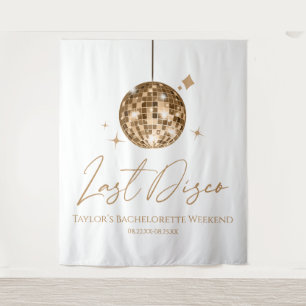 Tapete De Parede Última Festa de solteira de Disco Dourada