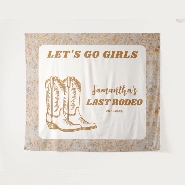 Tapete De Parede Último Rodeio Caubói Ocidental Festa de Solteira (Frente (Horizontal))