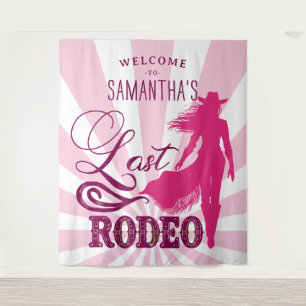 Tapete De Parede Último Rodeio Rosa Cowgirl Nash Bash Boas-vindas