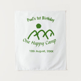 Tapete De Parede Um acampamento feliz sol verde da montanha 1º aniv