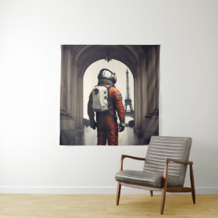 Tapete De Parede Um astronauta em Paris
