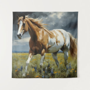 Tapete De Parede Um belo Cavalo Pinto no Prado