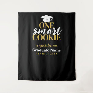 Tapete De Parede Um Biscoito Inteligente - Graduação Dourada Preta 