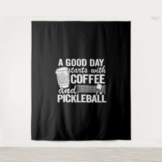 Tapete De Parede Um Bom Dia Começa Com Café E Pickleball