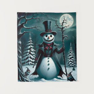 Tapete De Parede Um Boneco de Neve Assustador