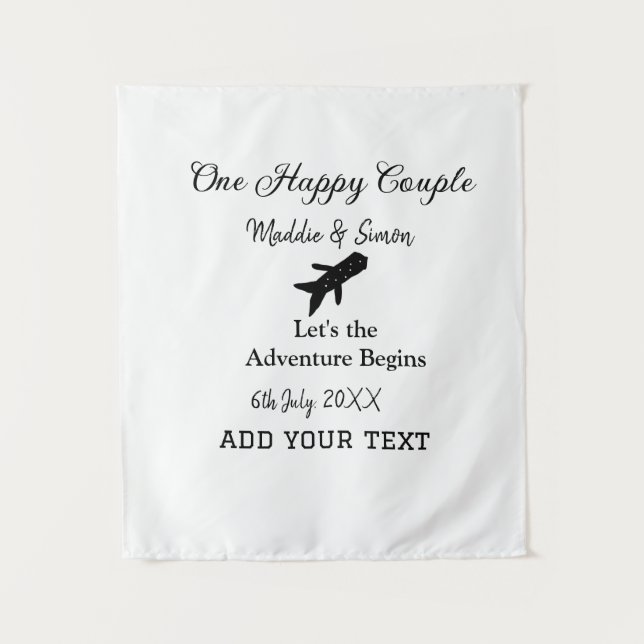 Tapete De Parede Um casal feliz, vamos começar a aventura casamento (Frente)