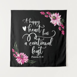 Tapete De Parede Um coração feliz tem um banquete contínuo