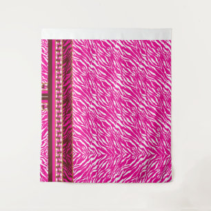 Tapete De Parede Um intrincado padrão floral em rosa e branco, arte