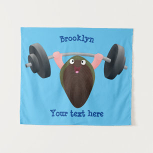 Tapete De Parede Um mexilhão engraçado trabalhando na ilustração de