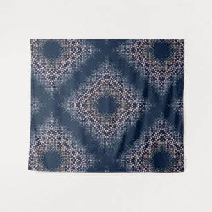 Tapete De Parede Um ornamento oriental azul.