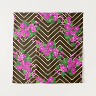 Tapete De Parede Um padrão ardente e constante em flores doces. Com