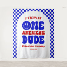 Um Partido Americano do Dude 4 de julho de primeir