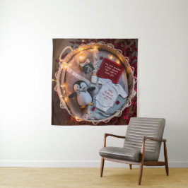 Tapete De Parede Um pequeno anúncio de gravidez por amor de pinguim