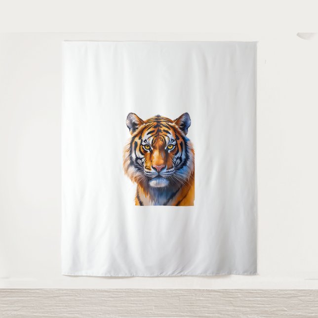 Tapete De Parede Um rosto de tigre (Frente)