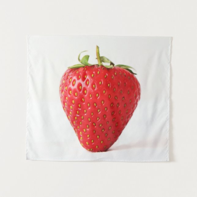 Tapete De Parede Um wtm de morango Vermelho (Frente (Horizontal))