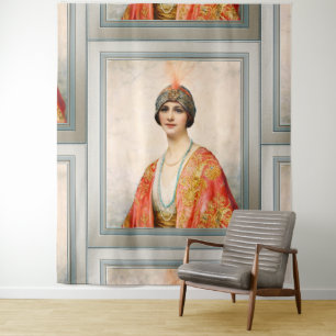 Tapete De Parede Uma Beleza no Figurino Oriental por William Wontne