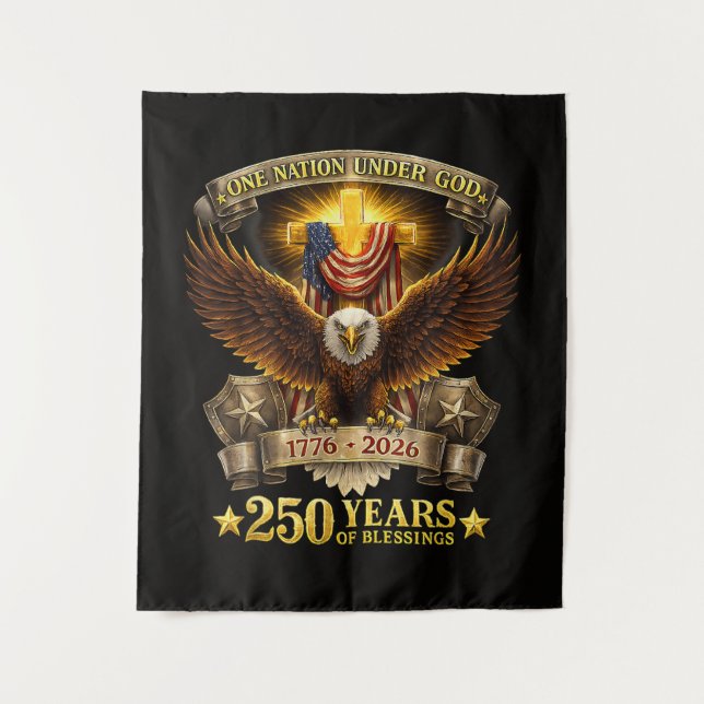 Tapete De Parede Uma Nação Sob Deus 250 Anos Bênçãos  (Frente)