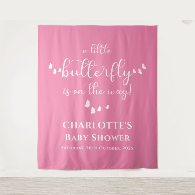 Tapete De Parede Uma Pequena Borboleta Está No Caminho Para Trás (Frente)