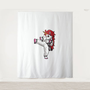 Tapete De Parede Unicorn Karate Girl Taekwondo Jiu Jitsu MMA BJJ T-