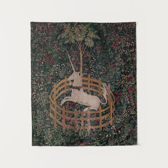 Tapete De Parede Unicórnio Hunt Arte Medieval - Descanso Unicórnio  (Frente)