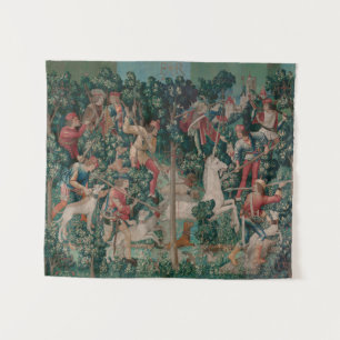 Tapete De Parede Unicórnio Hunt Medieval Art - Unicórnio É Ataca