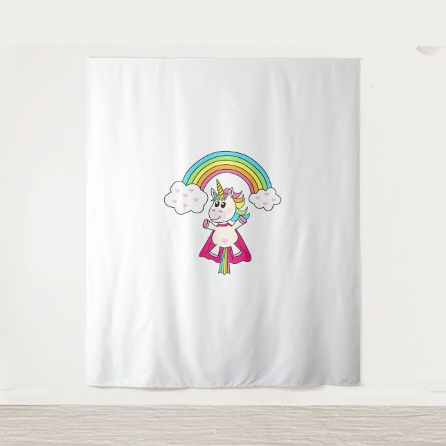 Tapete De Parede Unicórnio Vestindo Meias Mulheres Crianças Meninas (Frente)