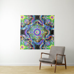 Tapete De Parede Universo Mandala Cores Psicodélicas