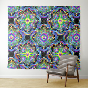 Tapete De Parede Universo Mandala Cores Psicodélicas