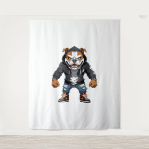 Tapete De Parede Urban Alpha Bulldog - Estilo de Rua Mascot