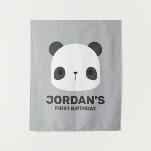 Tapete De Parede Ursa Panda Fofa com Nome Personalizado