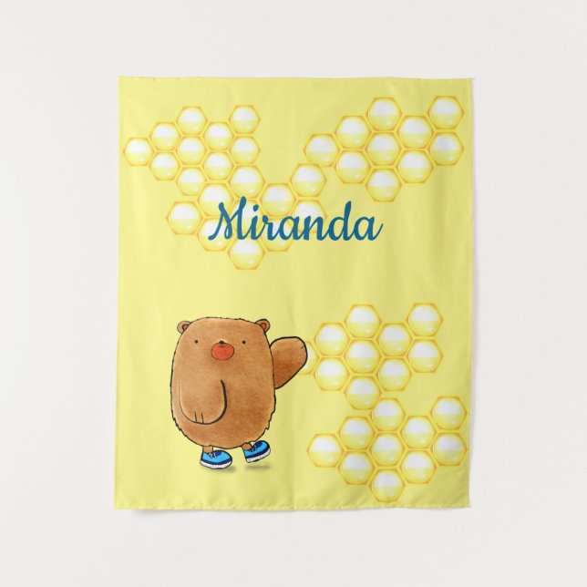 Tapete De Parede Urso de Mel Doce (Frente)