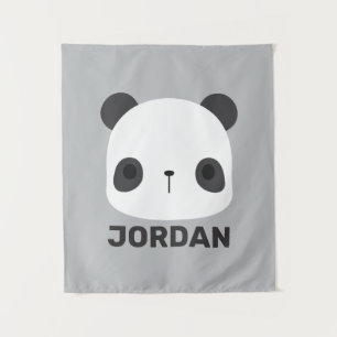 Tapete De Parede Urso Panda Bonito com Nome Personalizado
