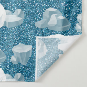 Tapete De Parede Urso Polar Branco Norte Animal Selvagem Azul Frio