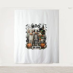 Tapete De Parede Vaca de Moo ou Boo Halloween