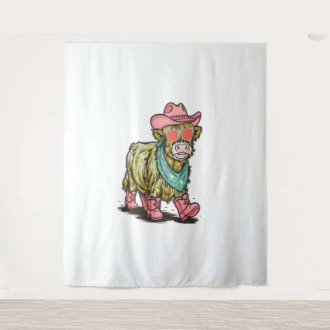 Tapete De Parede Vaca do planalto, ocidental (Frente)