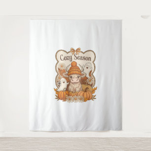 Tapete De Parede Vaca do Pumpkin-Highland Ghost Halloween